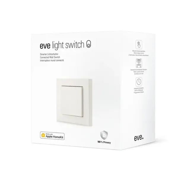 Eve Light Switch - Smarter Lichtschalter Apple HomeKit-Technologie & Thread, 4er – Bild 4