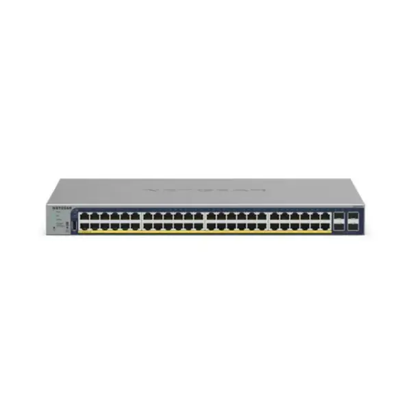 NETGEAR 28-Port PoE Gigabit Ethernet Smart Switch (GS728TP): Managed, optionales Insight-Cloud-Management, 24 PoE+ bei 190 W, 4 1G SFP, Desktop- oder Rack-Befestigung – Bild 2