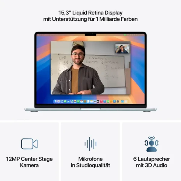 Apple MacBook Air 15,3" 2025 M4/16/1TB SSD 10C GPU Himmelblau BTO – Bild 5