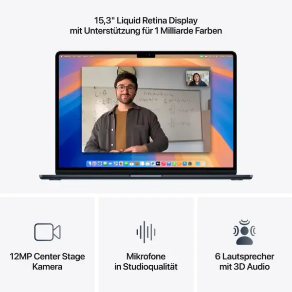 Apple MacBook Air 15,3" 2025 M4/32/256GB SSD 10C GPU Mitternacht BTO – Bild 5
